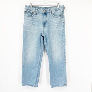 J. Crew High-Rise '90s Classic Straight Jeans in Honeydew Wash
